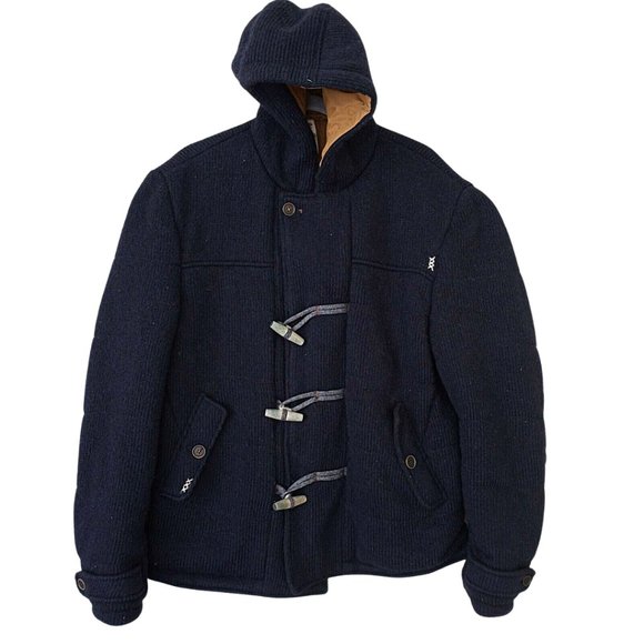 J.W TABACCHI Other - J.W TABACCHI. Mens Hooded Wool Jacket Navy Blue Size 54 MSRP $350